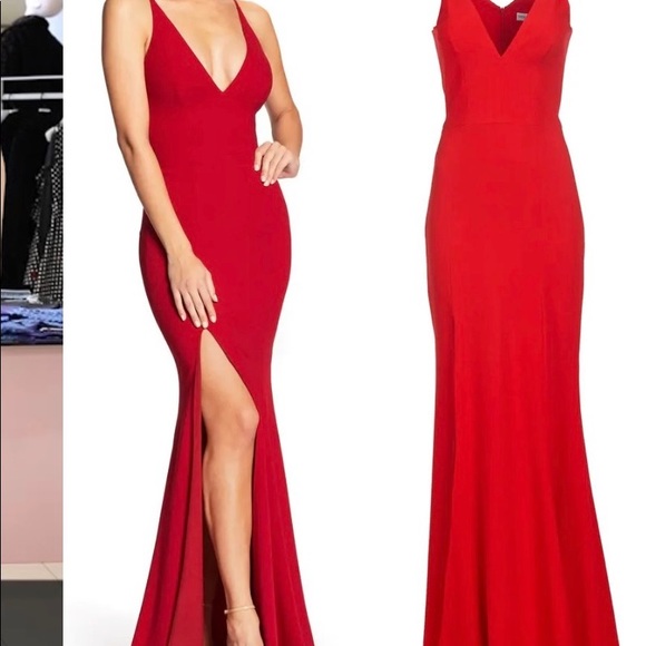 Iris Crepe Trumpet Gown - Picture 2 of 4